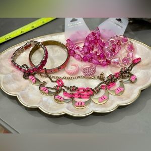 Pretty in pink jewelry set. For people who love pink! Mixed brands inc: jcrew